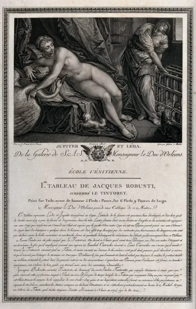 Jupiter visits Leda in the form of a swan