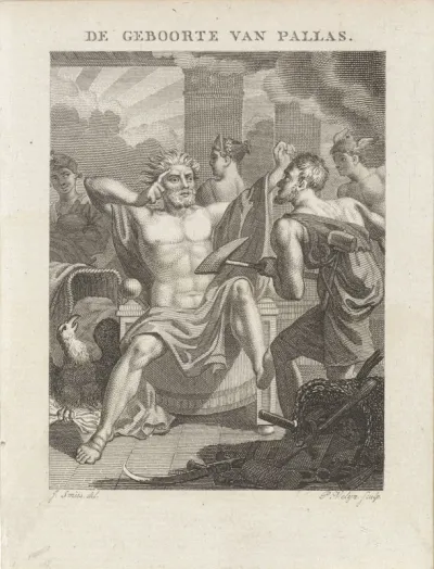 Jupiter voor de geboorte van Minerva uit zijn hoofd