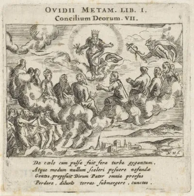 Jupiter vraagt de Olympische goden om raad