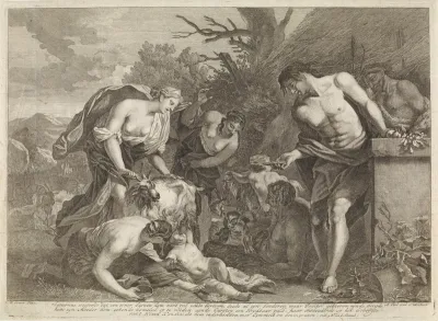 Jupiter wordt gezoogd door de geit Amalthea