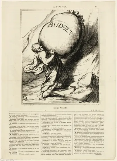Just like Sisyphus, plate 27 from Actualités