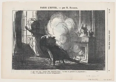 Just look at that, my friend, how the fireplace is smoking..., from "Paris in Winter"