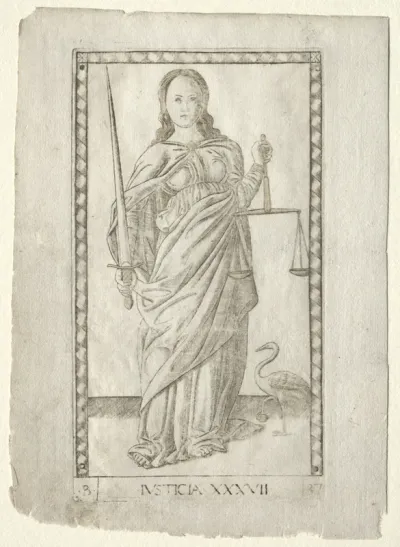 Justice (from the Tarocchi, series B: Cosmic Principles & Virtues, #37)