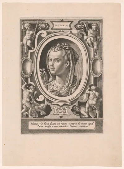 Justitia, plate 5 from The Seven Virtues