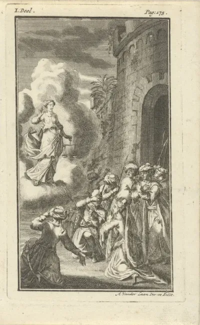Justitia verschijnt aan de keizerin