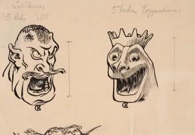 Käärmepedon pää, 5. luvun loppukuva Lusifeerus, 10. luvun loppukuva