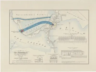 Kaart II. Het Stoomgemaal te Spaarndam, 1 October 1843