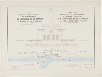 Kaart IV. Opstand aan de Ringvaart-zijde der Stoomwerktuigen de Cruquius en de Lijnden, bij Heemstede en Sloten. December 1852