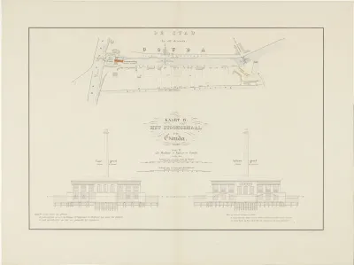 Kaart IX. Het Stoomgemaal te Gouda. Julij 1860