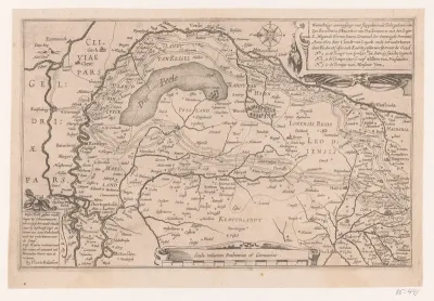 Kaart met daarop aangegeven de Veldtocht van Prins Maurits in het Land van Luik
