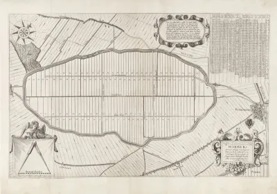 Kaart met de kavels van de Wormer