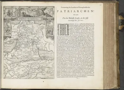Kaart met de omzwervingen van de patriarchen