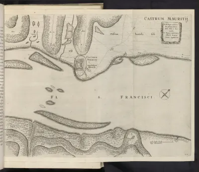 Kaart met fort Maurits, ca. 1637