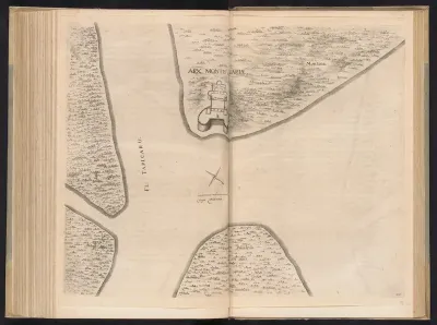 Kaart met het fort Monte Calvário, ca. 1641