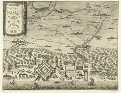 Kaart met plattegrond van het Huis te Britten