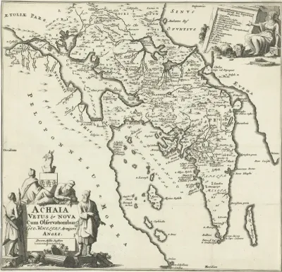 Kaart van Achaea