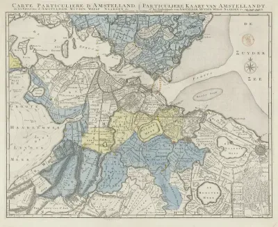 Kaart van Amsterdam en omgeving