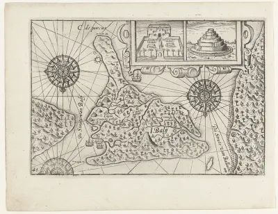 Kaart van Bali, 1597