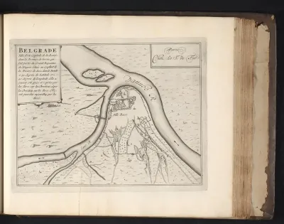 Kaart van Belgrado, ca. 1695
