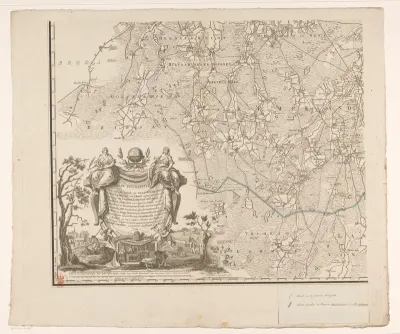 Kaart van Brabant (deel linksonder)