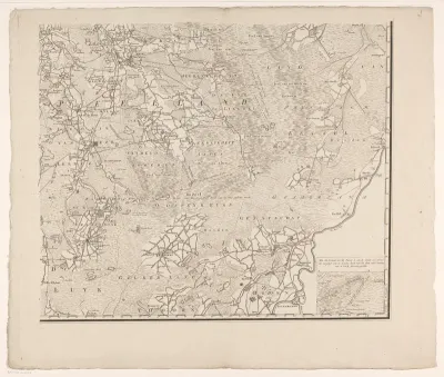 Kaart van Brabant (deel rechtsonder)