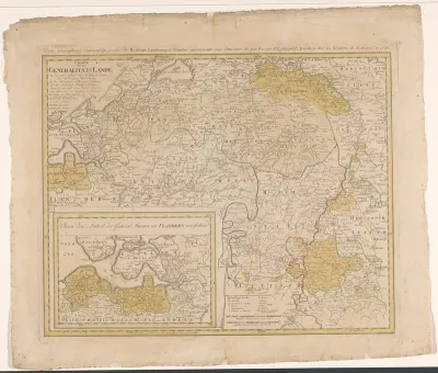 Kaart van Brabant, Limburg en een deel van Zeeland en Vlaanderen