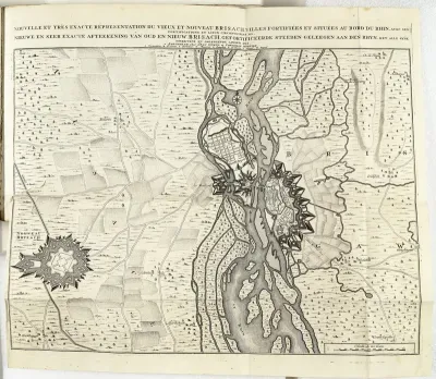 Kaart van Breisach, ca. 1702