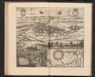 Kaart van Casale Monferrato, 1695