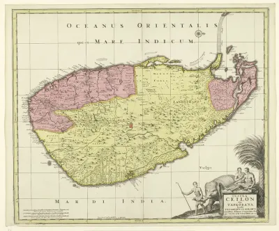 Kaart van Ceylon