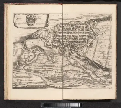Kaart van Cuneo, 1691