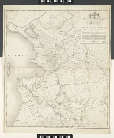 Kaart van dat gedeelte der Provincie Overijssel, het welk bij den Jongsten Watersnood, op den 4 & 5 Februarij 1825, geheel is overstroomd geweest (...)