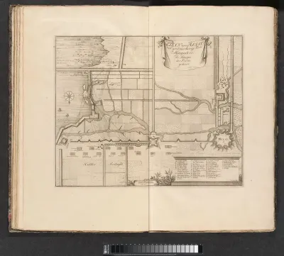 Kaart van de aanval van de Fransen op Hulst, 1702