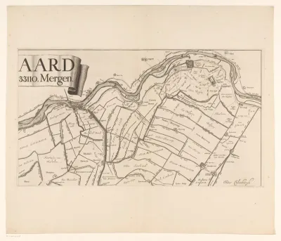 Kaart van de Alblasserwaard en de Vijfheerenlanden (deel rechtsboven)