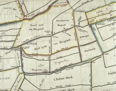 Kaart van de Alblasserwaard