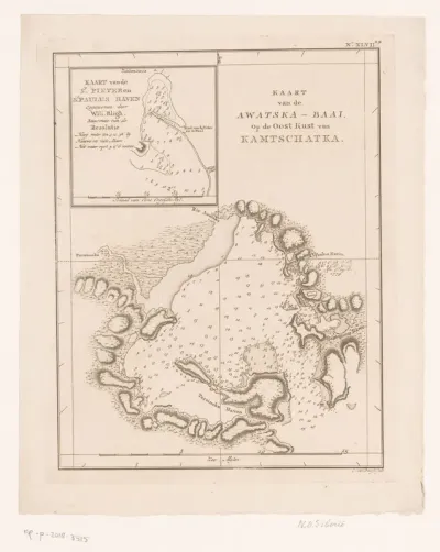 Kaart van de Avatsjabaai in Kamtsjatka