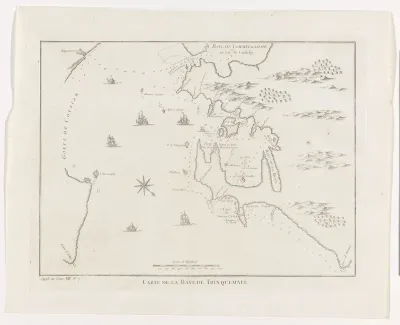 Kaart van de Baai van Trincomalee