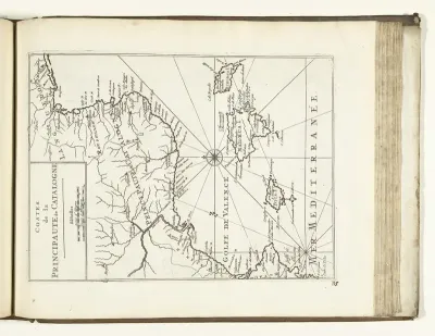 Kaart van de Catalaanse kust, 1726