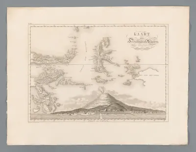 Kaart van de eilanden bij Noord-Molukken
