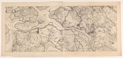 Kaart van de eilanden Noord-Beveland, Wolphaartsdijk en Zuid-Beveland en het markiezaat Bergen op Zoom