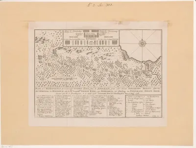 Kaart van de expeditie van Govert Knol om Pangerang Depati Anom op te halen