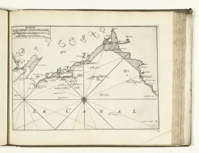 Kaart van de Franse kust bij Saint-Brieuc, 1726