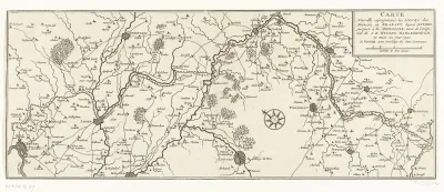 Kaart van de Franse linies in Brabant, ca. 1705