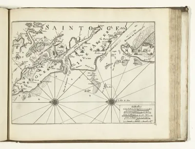 Kaart van de Franse westkust bij Rochefort, 1726