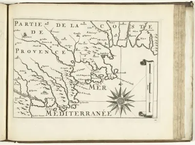 Kaart van de Franse zuidkust bij Antibes, 1726