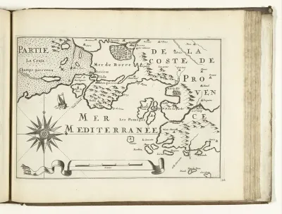 Kaart van de Franse zuidkust bij Marseille, 1726