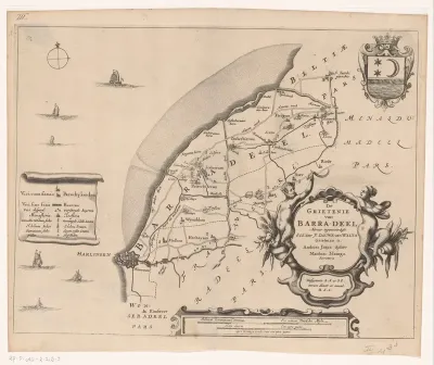 Kaart van de grietenij Barradeel