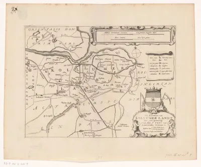 Kaart van de grietenij Kollumerland en Nieuwkruisland