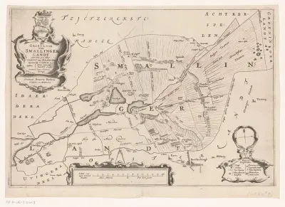 Kaart van de grietenij Smallingerland