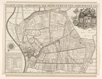 Kaart van de heerlijkheid Abbenbroek