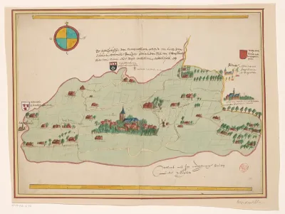 Kaart van de heerlijkheid Noordwelle